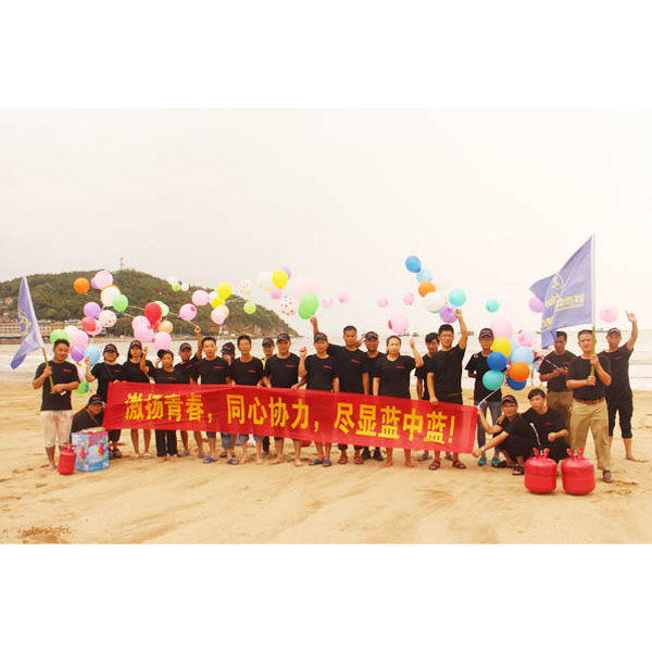 百忙之中，公司組織員工海邊旅游